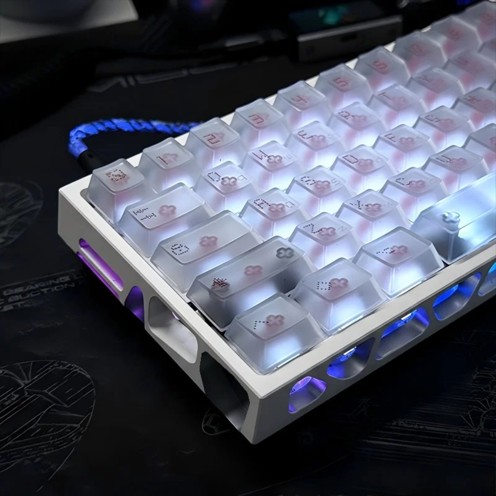Gaming Accessories Lights - Teclado Magnético Everglide AE64 Pro com