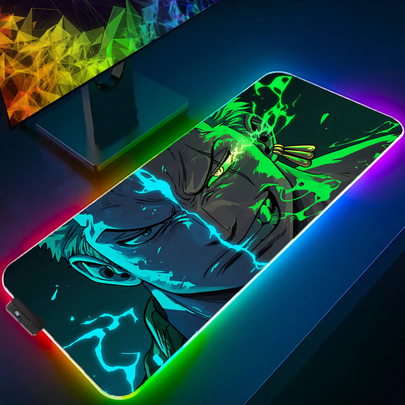 Gaming Zone Accessories - Uma peça zoro mouse pad rgb