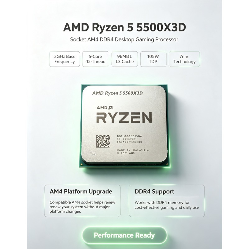 Processador AMD Ryzen 5 5500X3 - Amd Cpu Ryzen 5 avaliação e preço