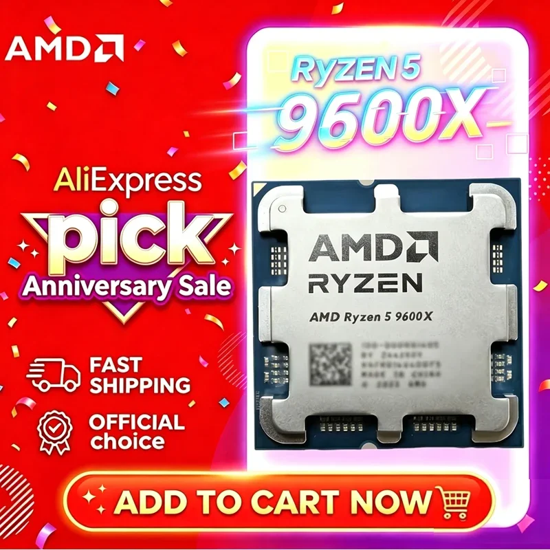 AMD Ryzen 5 9600X 100% AMD R5  - Amd Cpu Ryzen 5 avaliação e preço