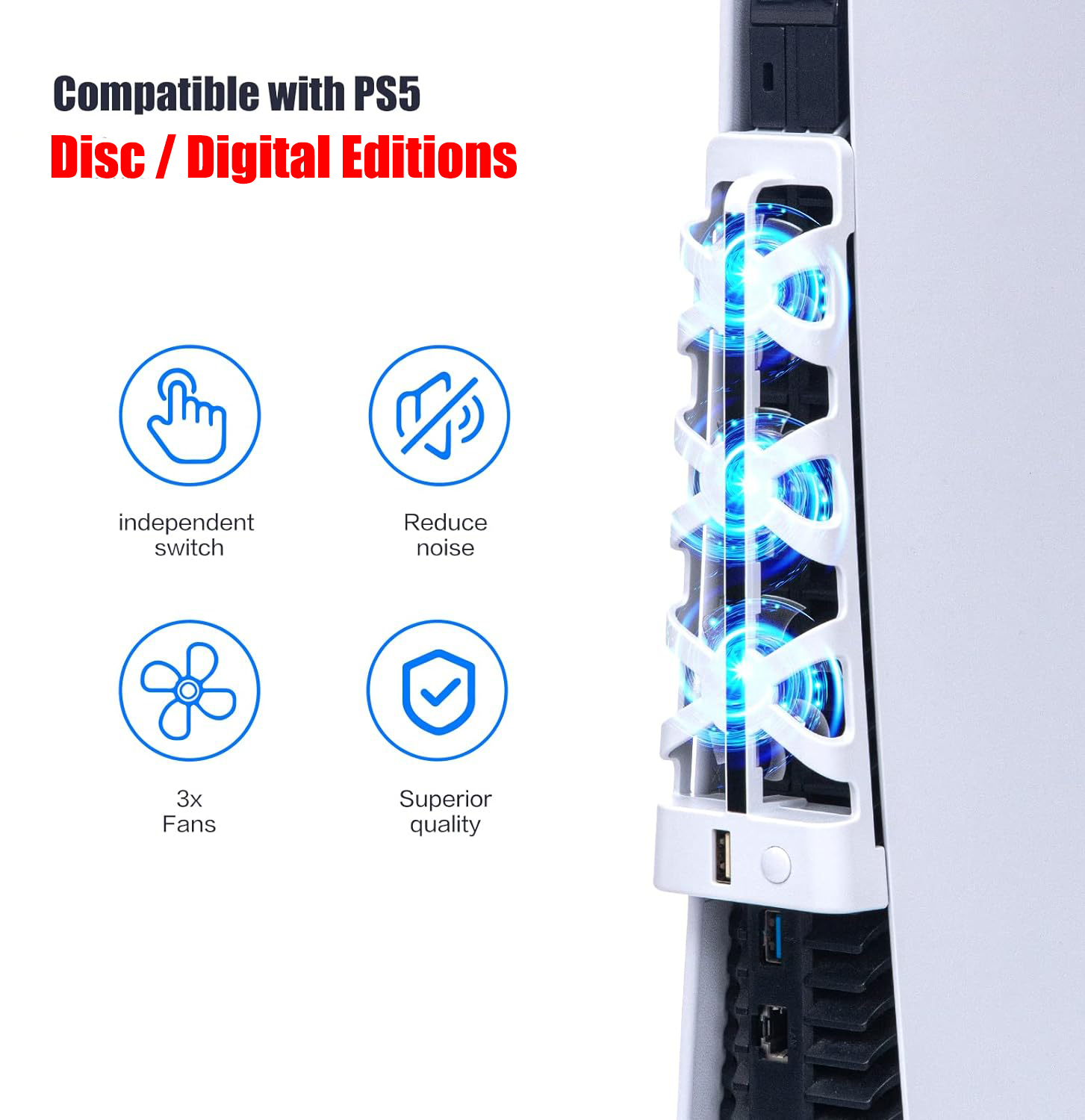 Ventilador Silencioso para PS5 - Gaming Zone Accessories avaliação e preço